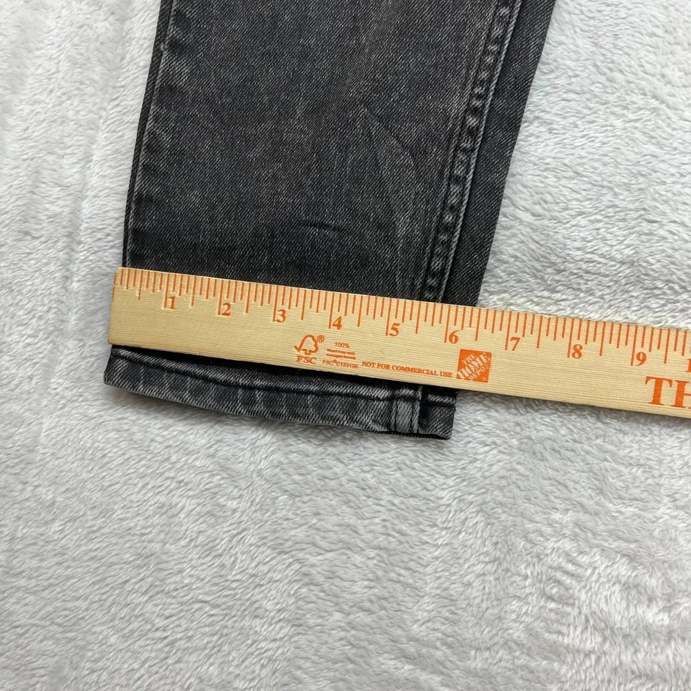 Levi's Skinny Jeans Mens Washed Black Denim Stretch Slim Classic Zip Fly - 31X29